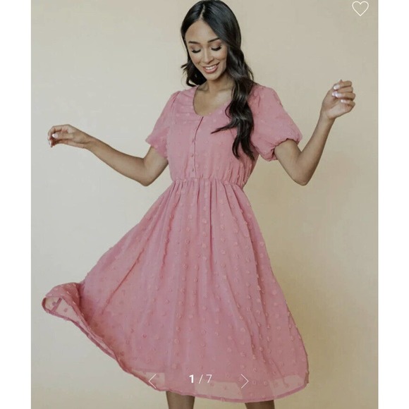 NWT Baltic Born Mila Swiss Dot DRESS •Women XL• White Cottage core Peasant - Picture 4 of 6